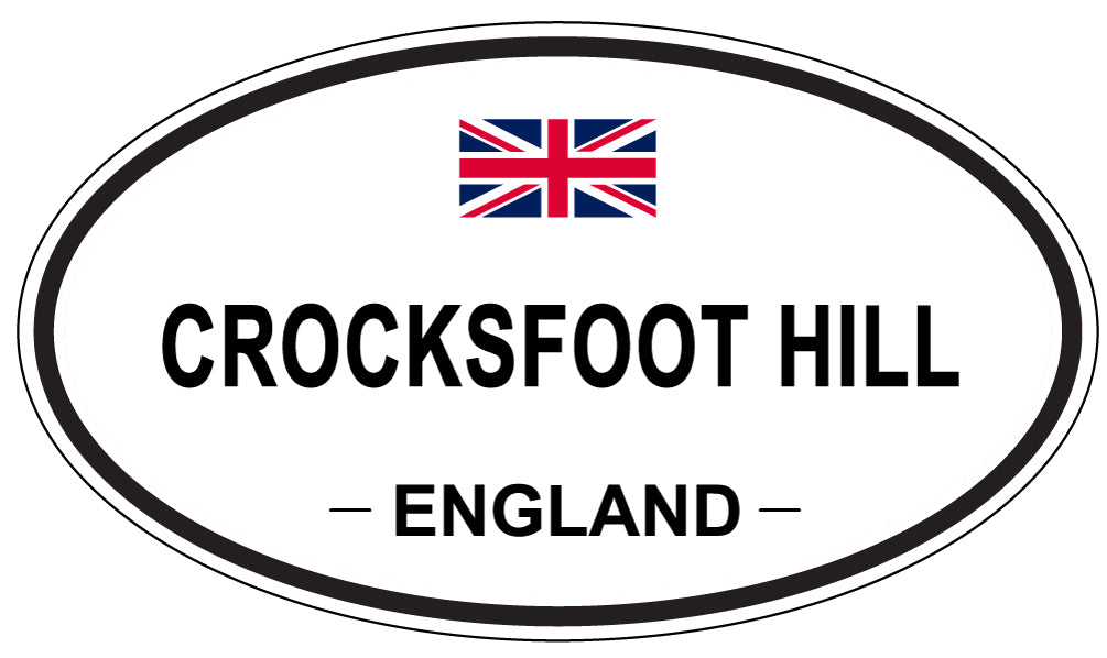 CROCKSFOOT HILL, ENGLAND - Oval Sticker