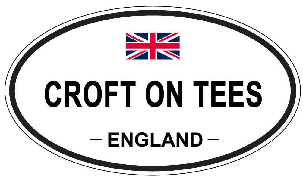 CROFT ON TEES, ENGLAND - Oval Sticker