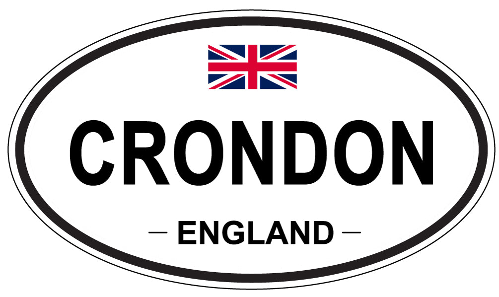 CRONDON, ENGLAND - Oval Sticker