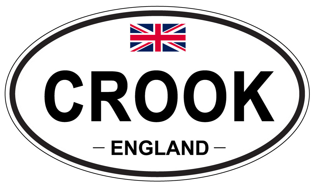 CROOK, ENGLAND - Oval Sticker