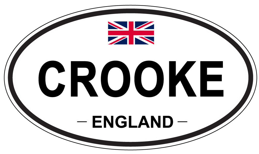 CROOKE, ENGLAND - Oval Sticker