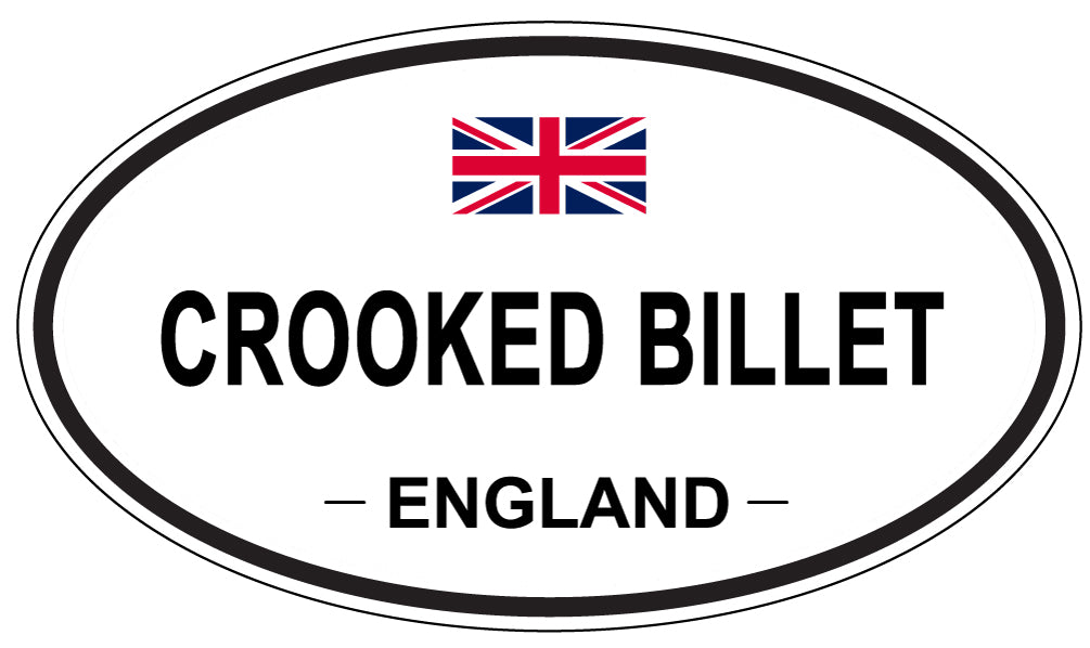 CROOKED BILLET, ENGLAND - Oval Sticker