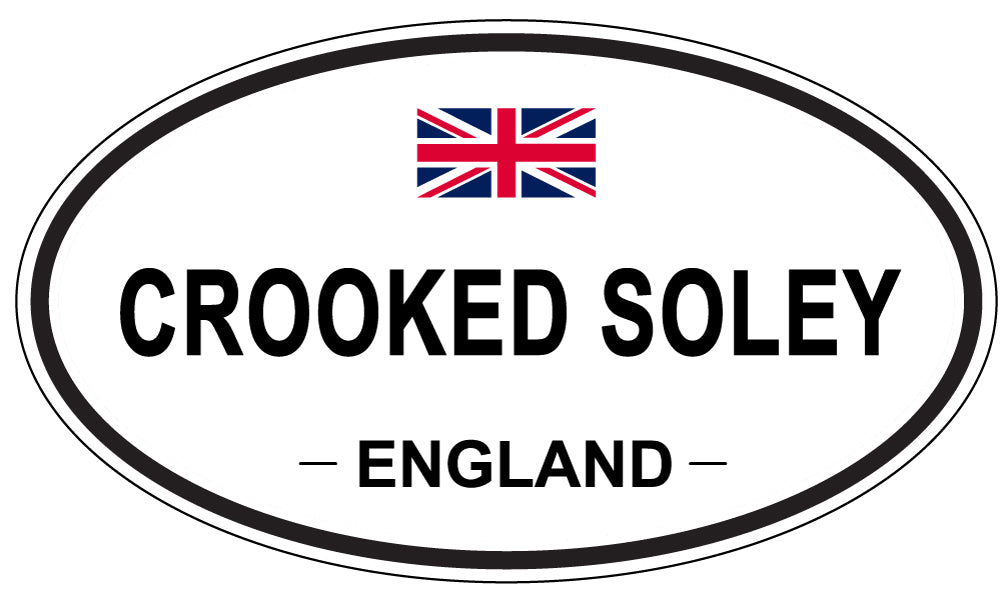 CROOKED SOLEY, ENGLAND - Oval Sticker