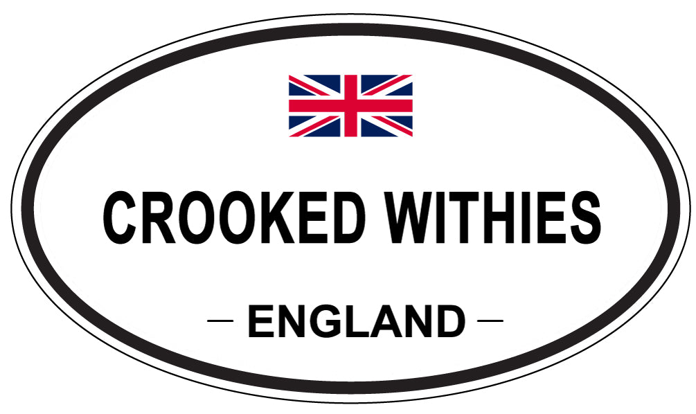 CROOKED WITHIES, ENGLAND - Oval Sticker