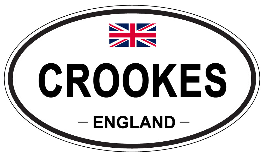 CROOKES, ENGLAND - Oval Sticker