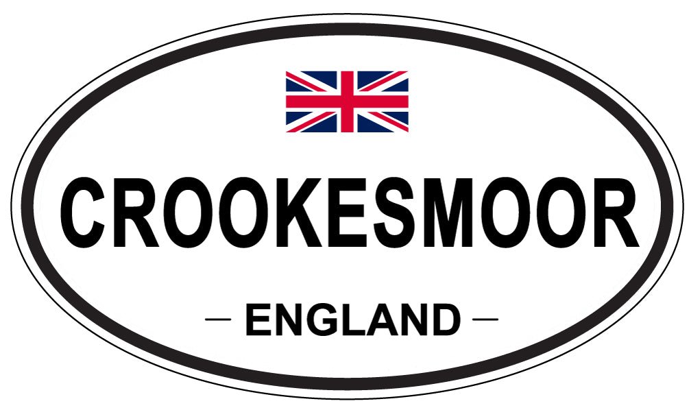 CROOKESMOOR, ENGLAND - Oval Sticker
