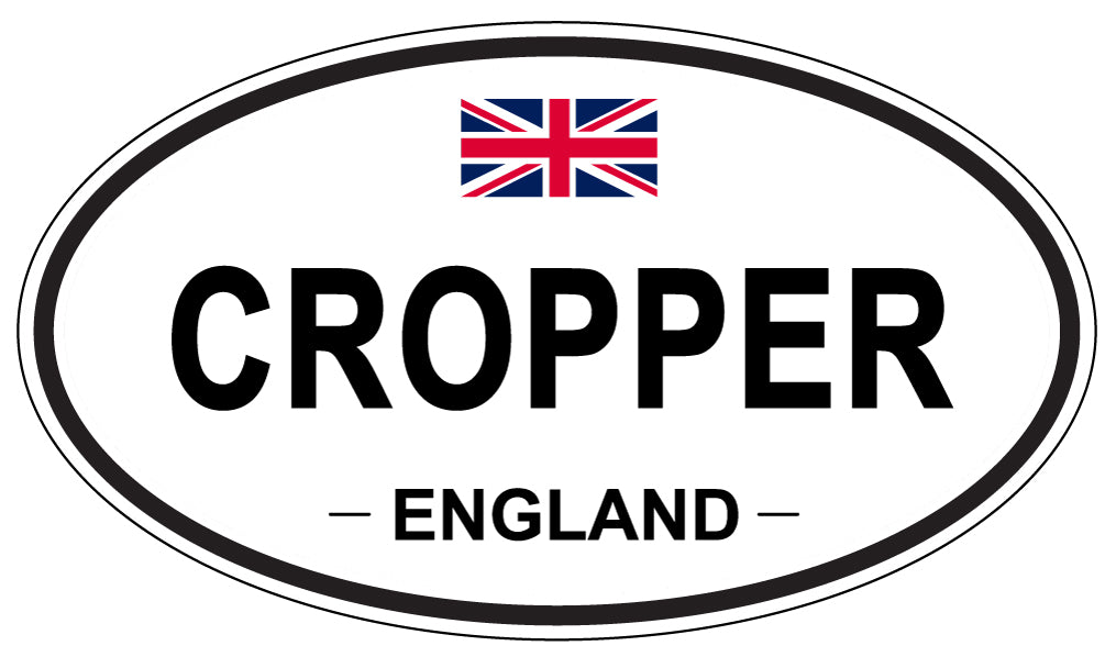 CROPPER, ENGLAND - Oval Sticker