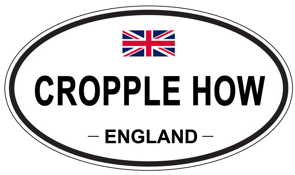 CROPPLE HOW, ENGLAND - Oval Sticker