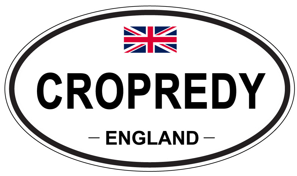 CROPREDY, ENGLAND - Oval Sticker
