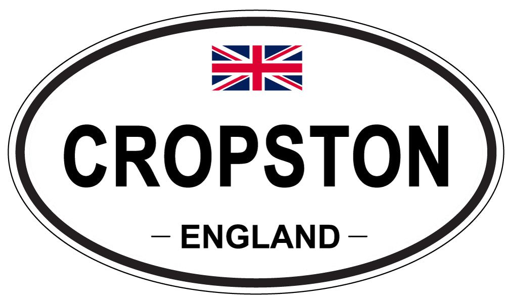 CROPSTON, ENGLAND - Oval Sticker