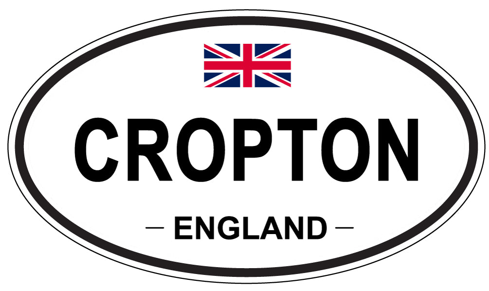 CROPTON, ENGLAND - Oval Sticker