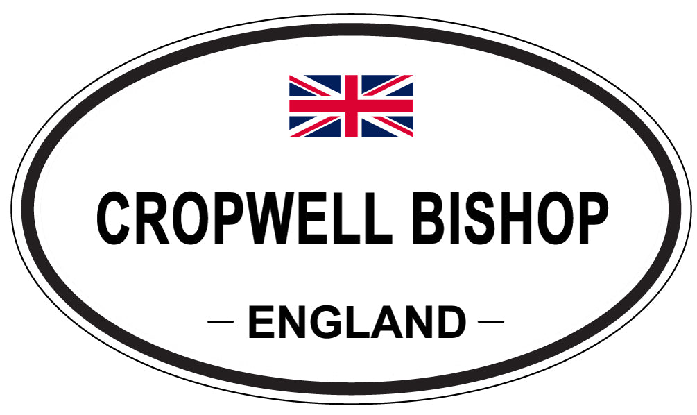 CROPWELL BISHOP, ENGLAND - Oval Sticker