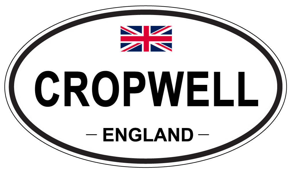 CROPWELL, ENGLAND - Oval Sticker
