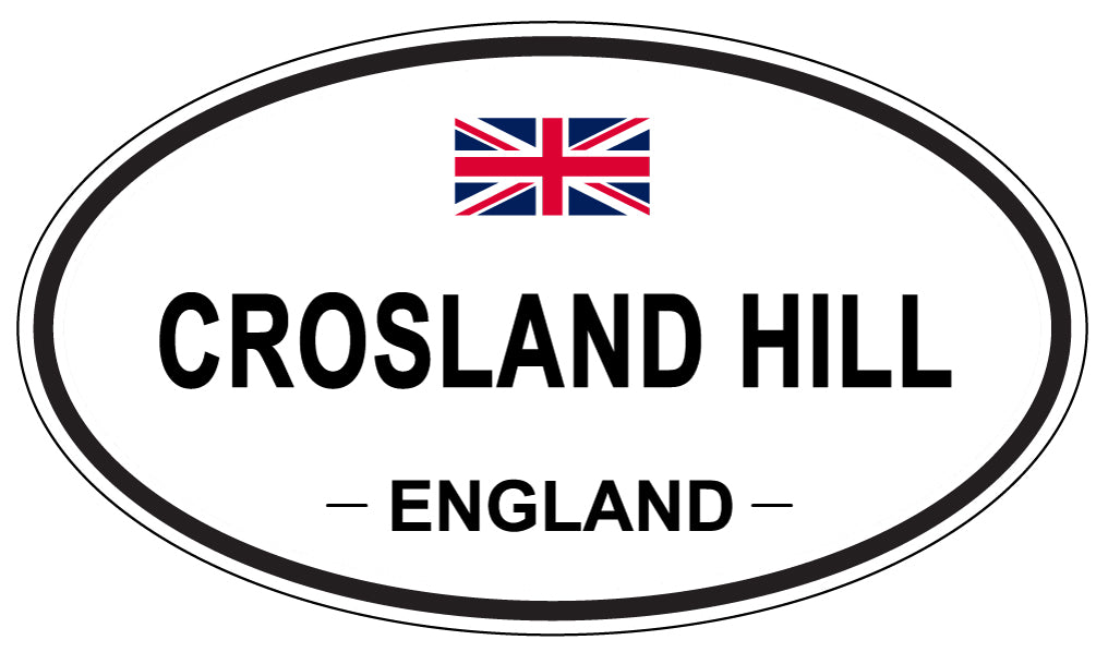 CROSLAND HILL, ENGLAND - Oval Sticker
