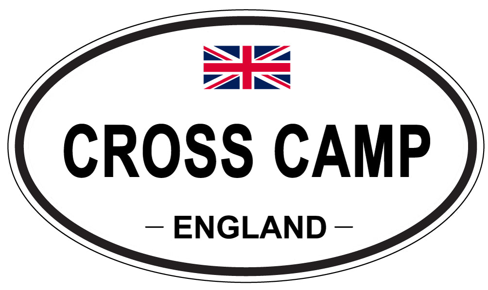 CROSS CAMP, ENGLAND - Oval Sticker