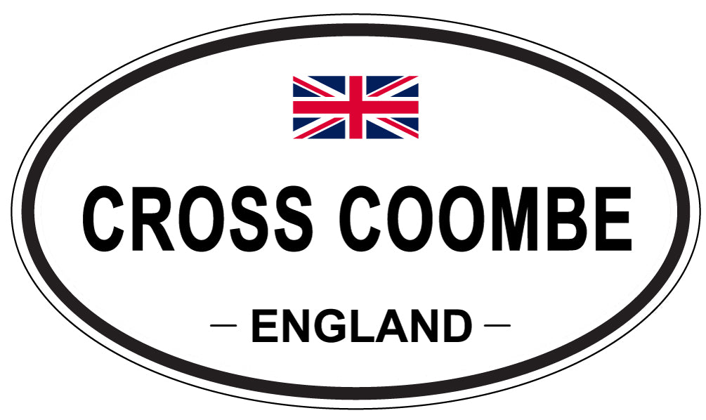 CROSS COOMBE, ENGLAND - Oval Sticker