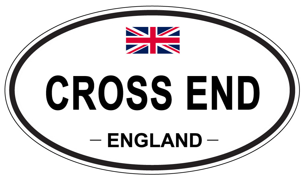 CROSS END, ENGLAND - Oval Sticker