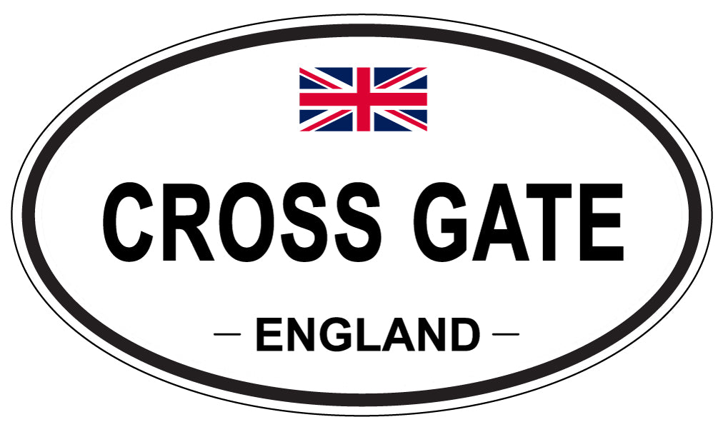 CROSS GATE, ENGLAND - Oval Sticker