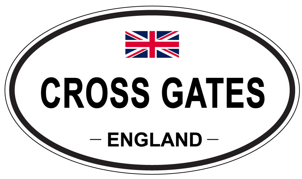 CROSS GATES, ENGLAND - Oval Sticker