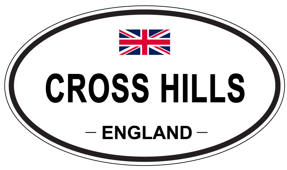 CROSS HILLS, ENGLAND - Oval Sticker