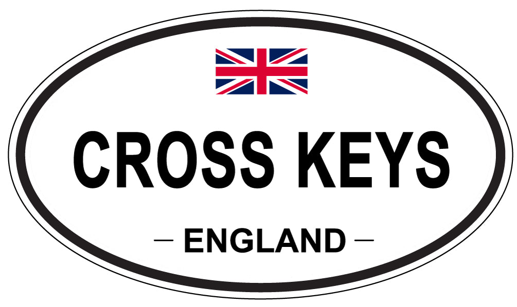 CROSS KEYS, ENGLAND - Oval Sticker