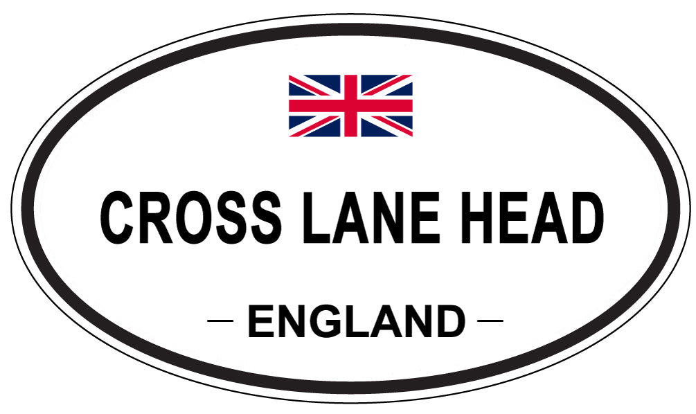 CROSS LANE HEAD, ENGLAND - Oval Sticker
