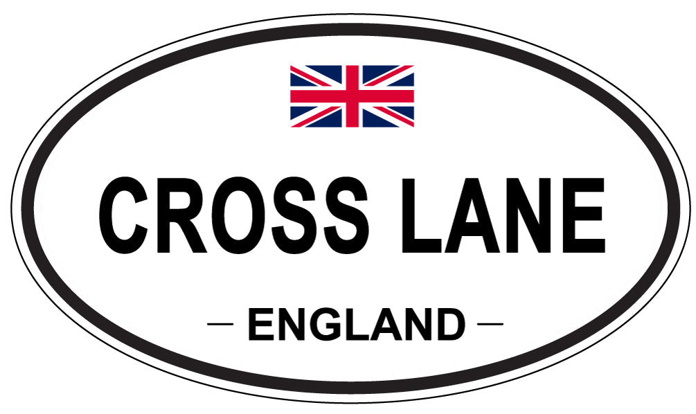 CROSS LANE, ENGLAND - Oval Sticker
