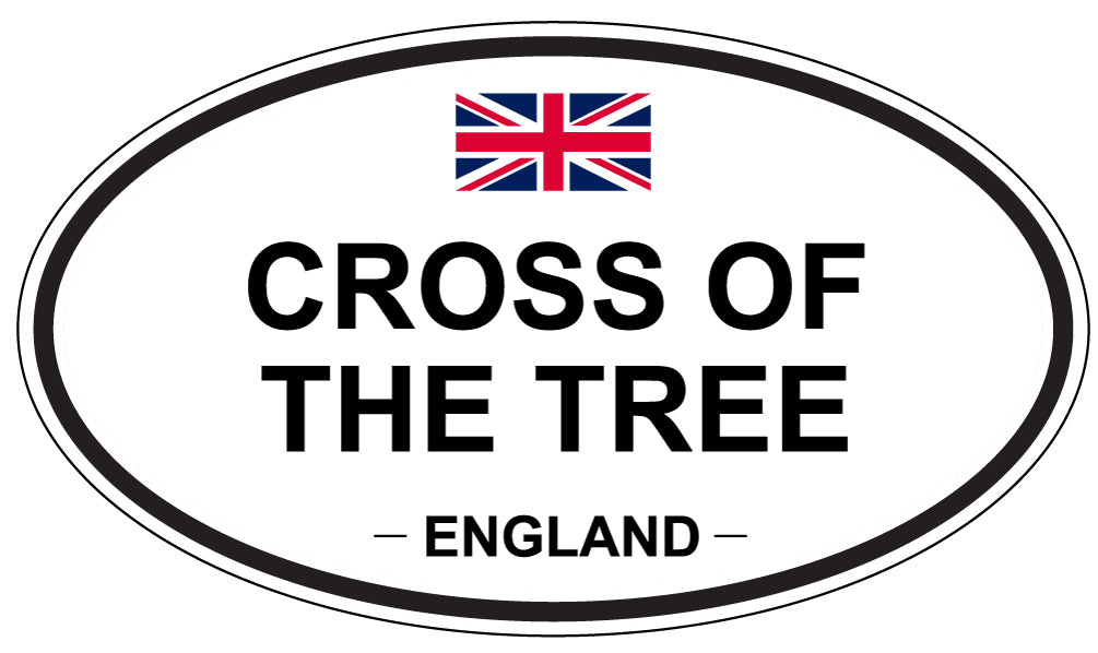 CROSS OF THE TREE, ENGLAND - Oval Sticker