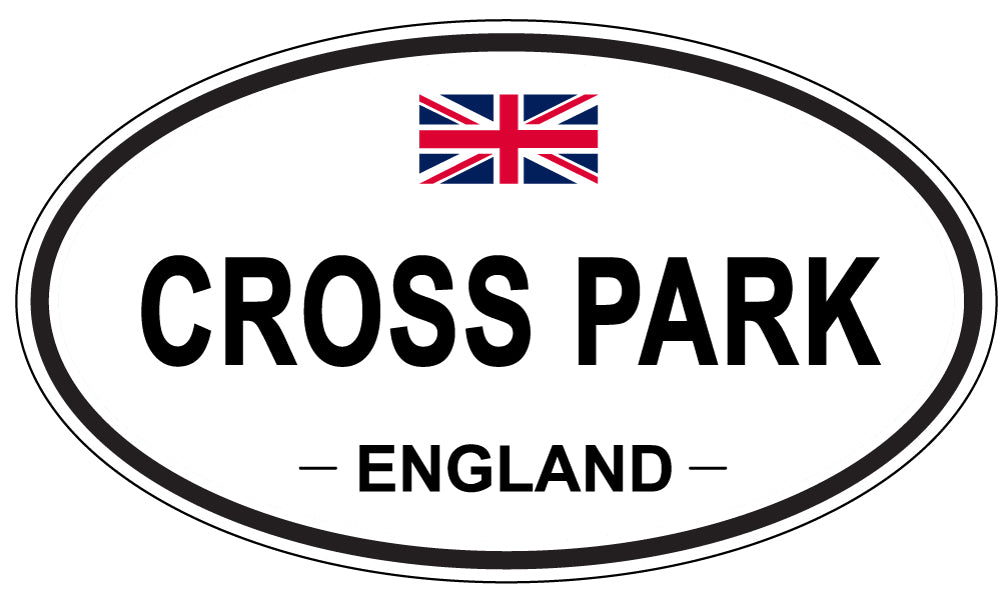 CROSS PARK, ENGLAND - Oval Sticker