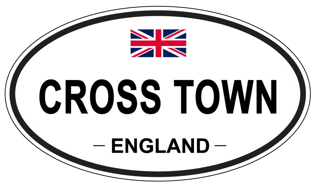 CROSS TOWN, ENGLAND - Oval Sticker