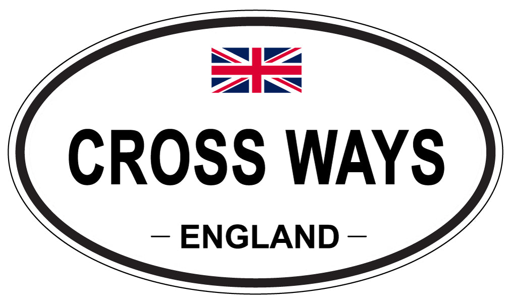 CROSS WAYS, ENGLAND - Oval Sticker