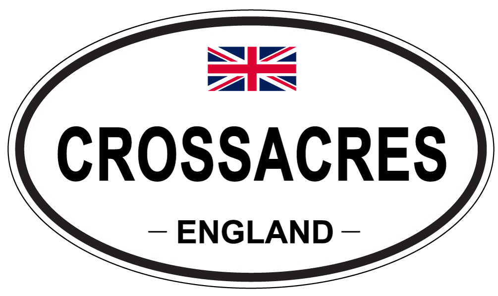 CROSSACRES, ENGLAND - Oval Sticker