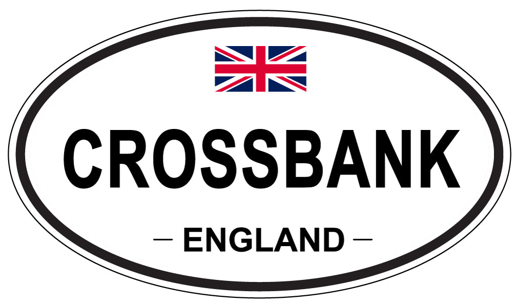 CROSSBANK, ENGLAND - Oval Sticker