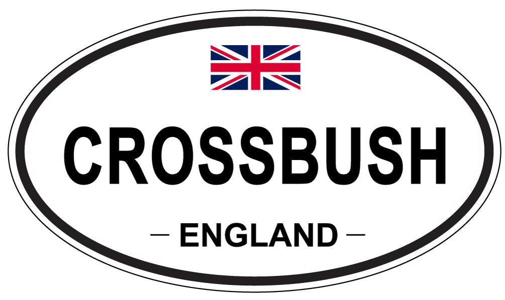CROSSBUSH, ENGLAND - Oval Sticker
