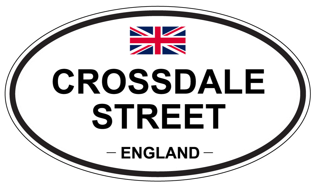 CROSSDALE STREET, ENGLAND - Oval Sticker