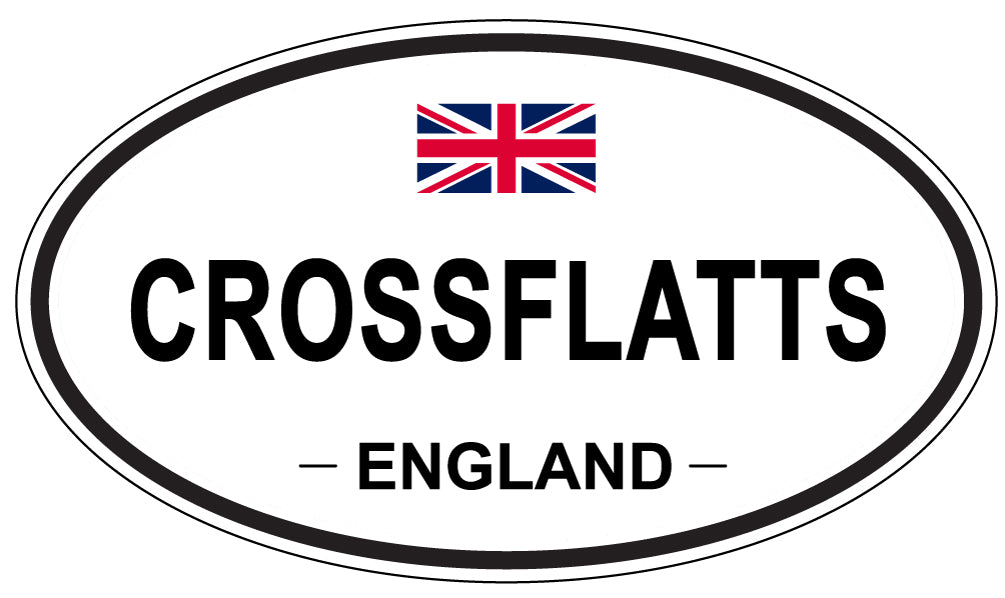 CROSSFLATTS, ENGLAND - Oval Sticker
