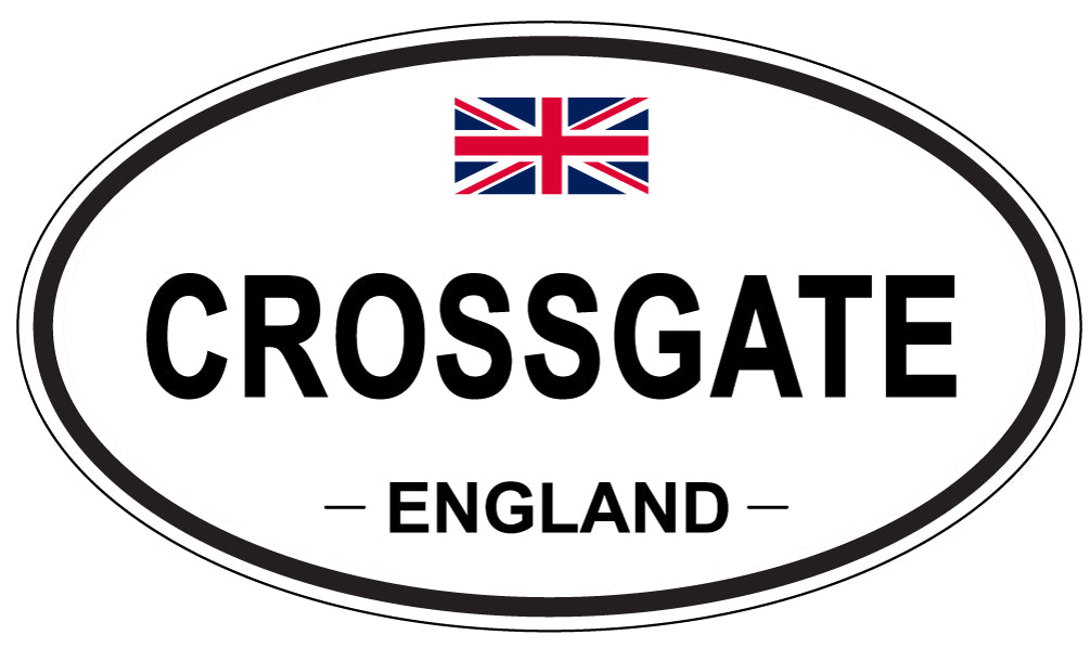 CROSSGATE, ENGLAND - Oval Sticker