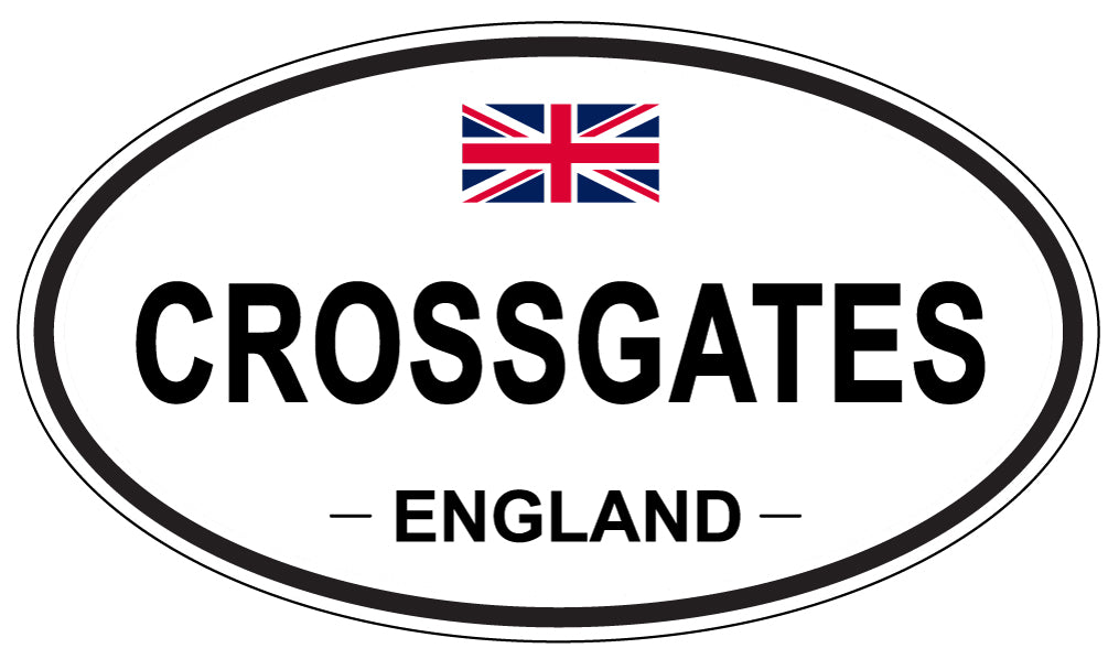 CROSSGATES, ENGLAND - Oval Sticker