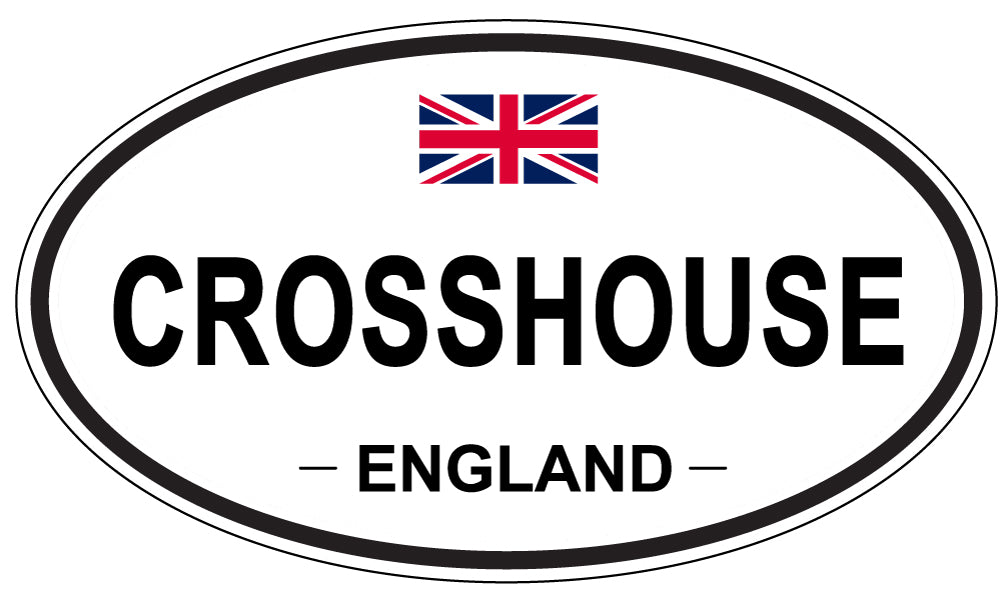 CROSSHOUSE, ENGLAND - Oval Sticker