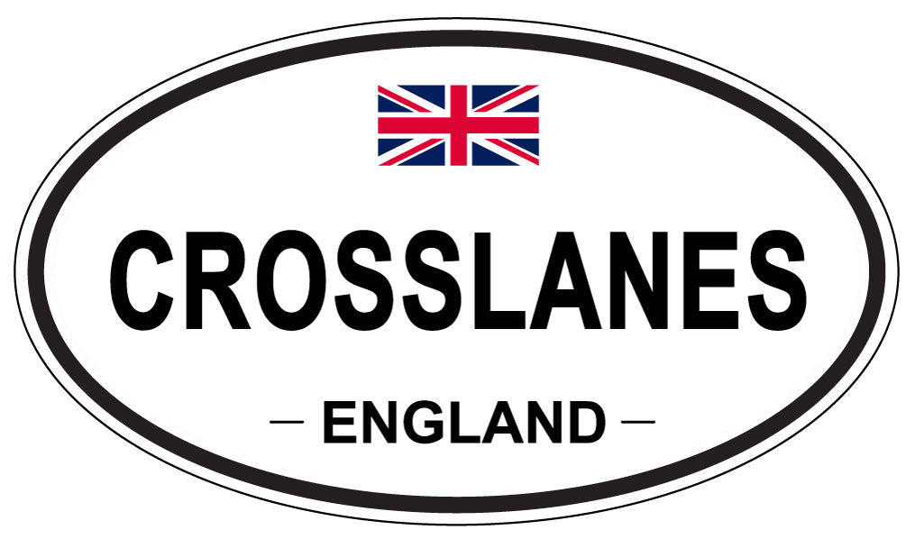 CROSSLANES, ENGLAND - Oval Sticker