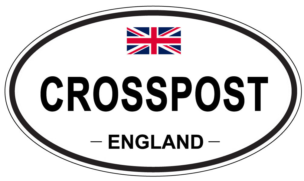 CROSSPOST, ENGLAND - Oval Sticker