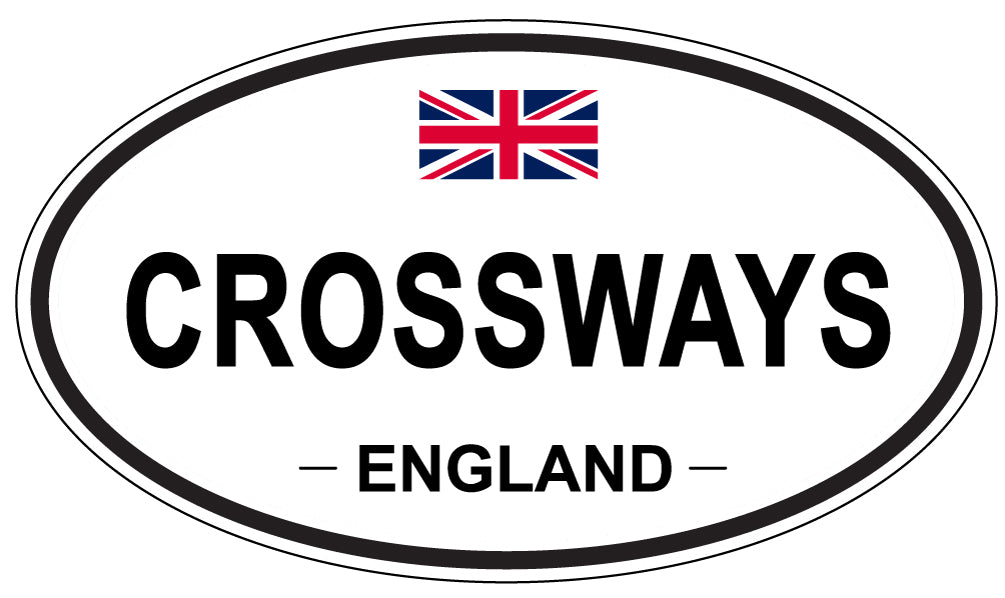 CROSSWAYS, ENGLAND - Oval Sticker