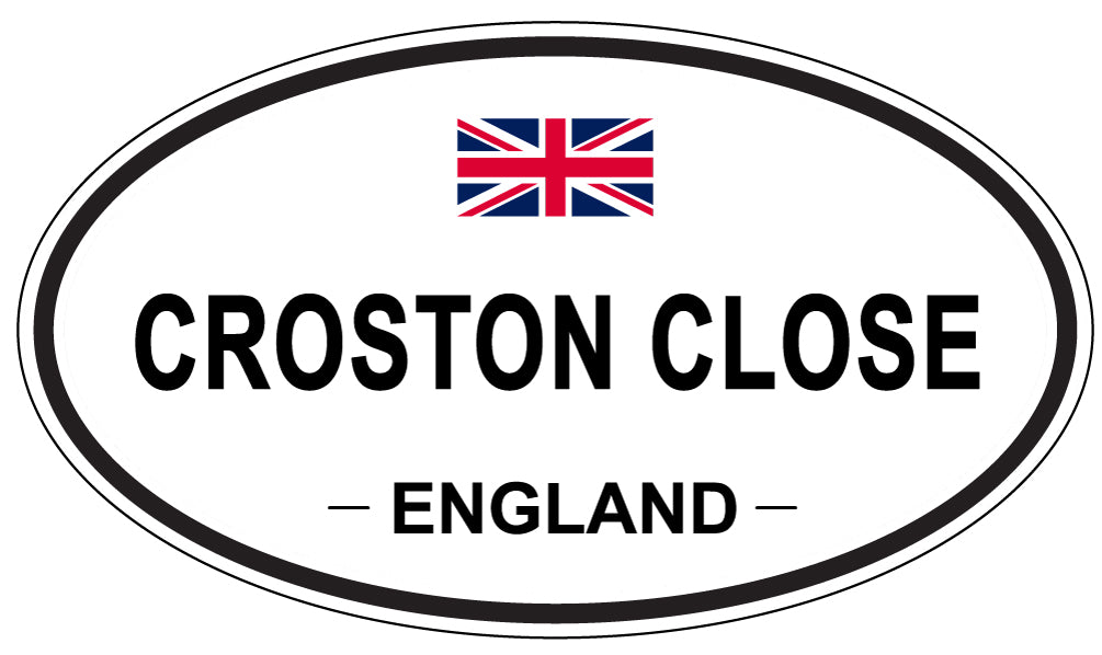 CROSTON CLOSE, ENGLAND - Oval Sticker
