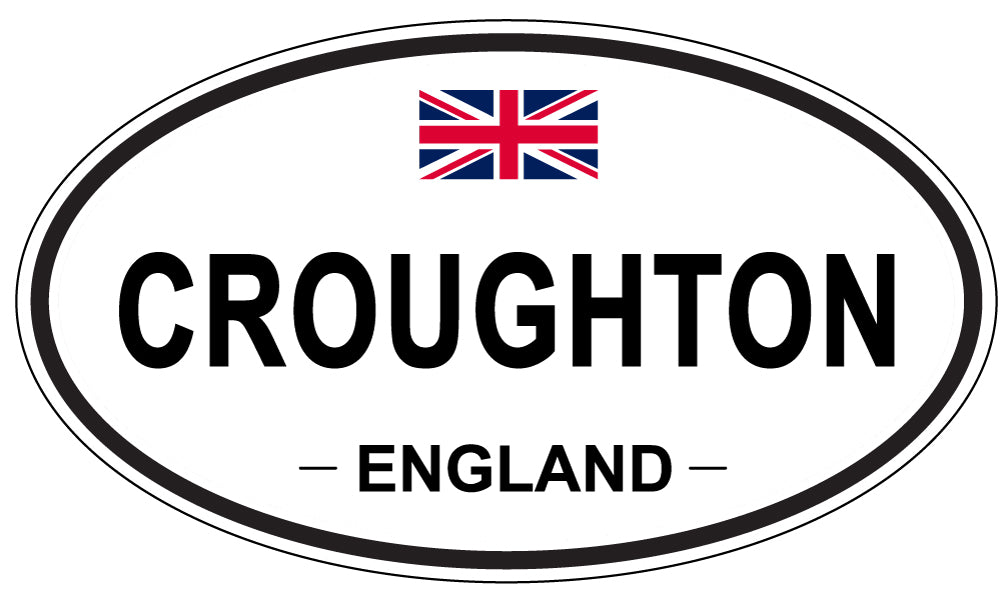 CROUGHTON, ENGLAND - Oval Sticker