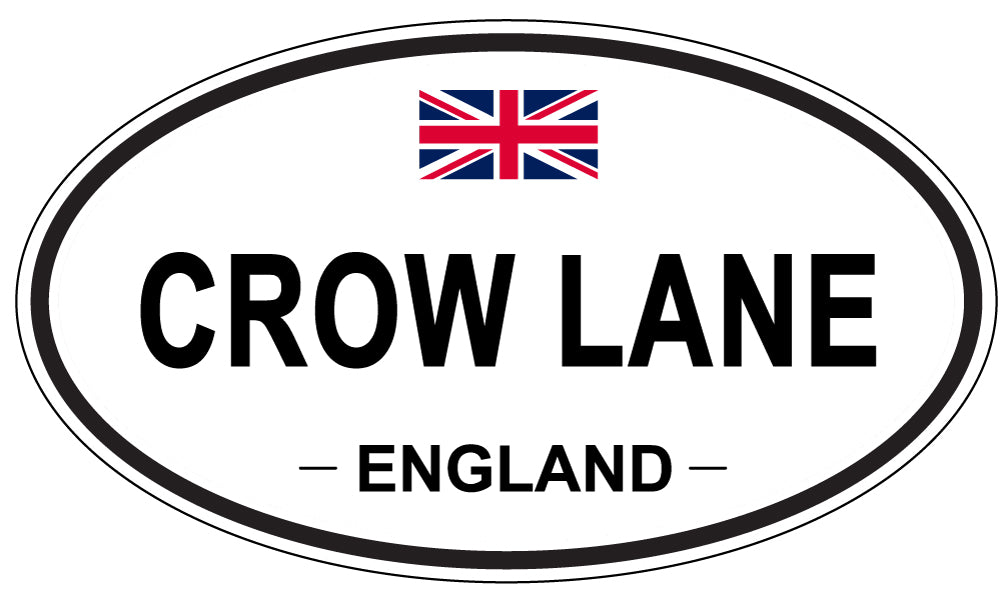 CROW LANE, ENGLAND - Oval Sticker