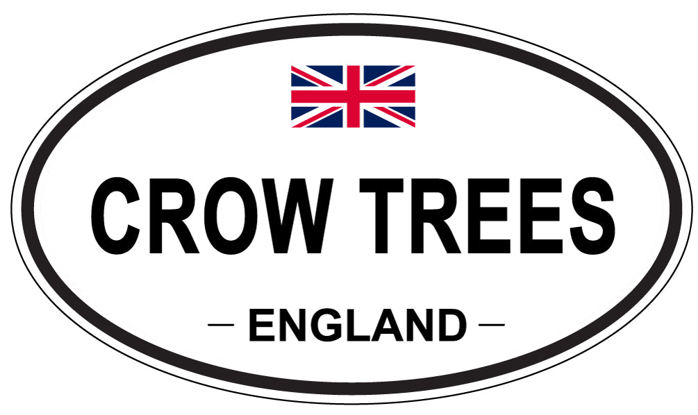 CROW TREES, England - Oval Magnet