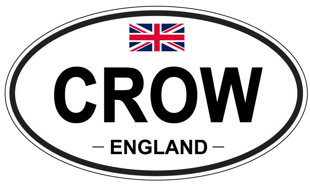CROW, ENGLAND - Oval Sticker