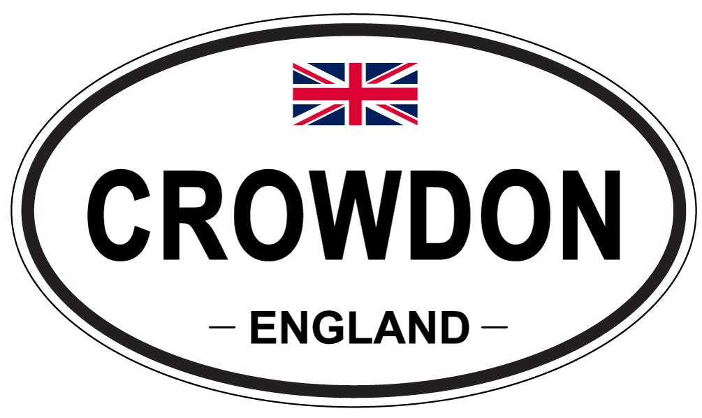 CROWDON, ENGLAND - Oval Sticker