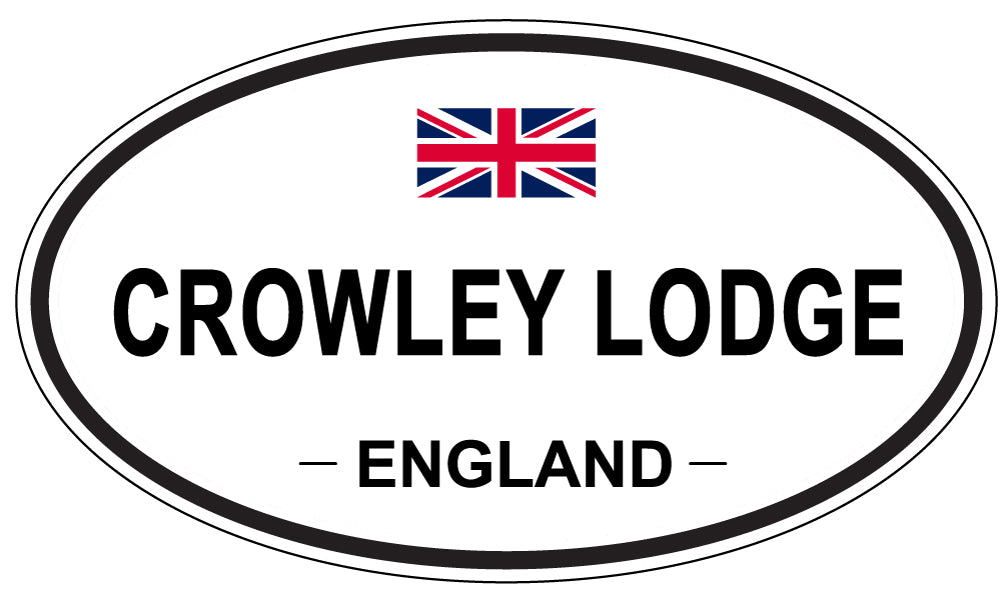 CROWLEY LODGE, England - Oval Magnet