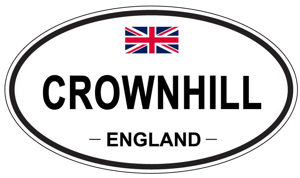 CROWNHILL, ENGLAND - Oval Sticker